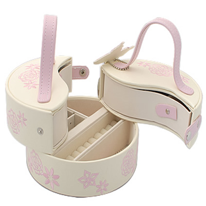 personalised girls jewellery box with engraved tag