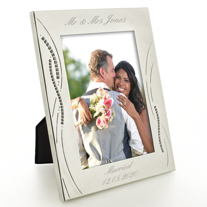 Silver Wedding Photo Frame